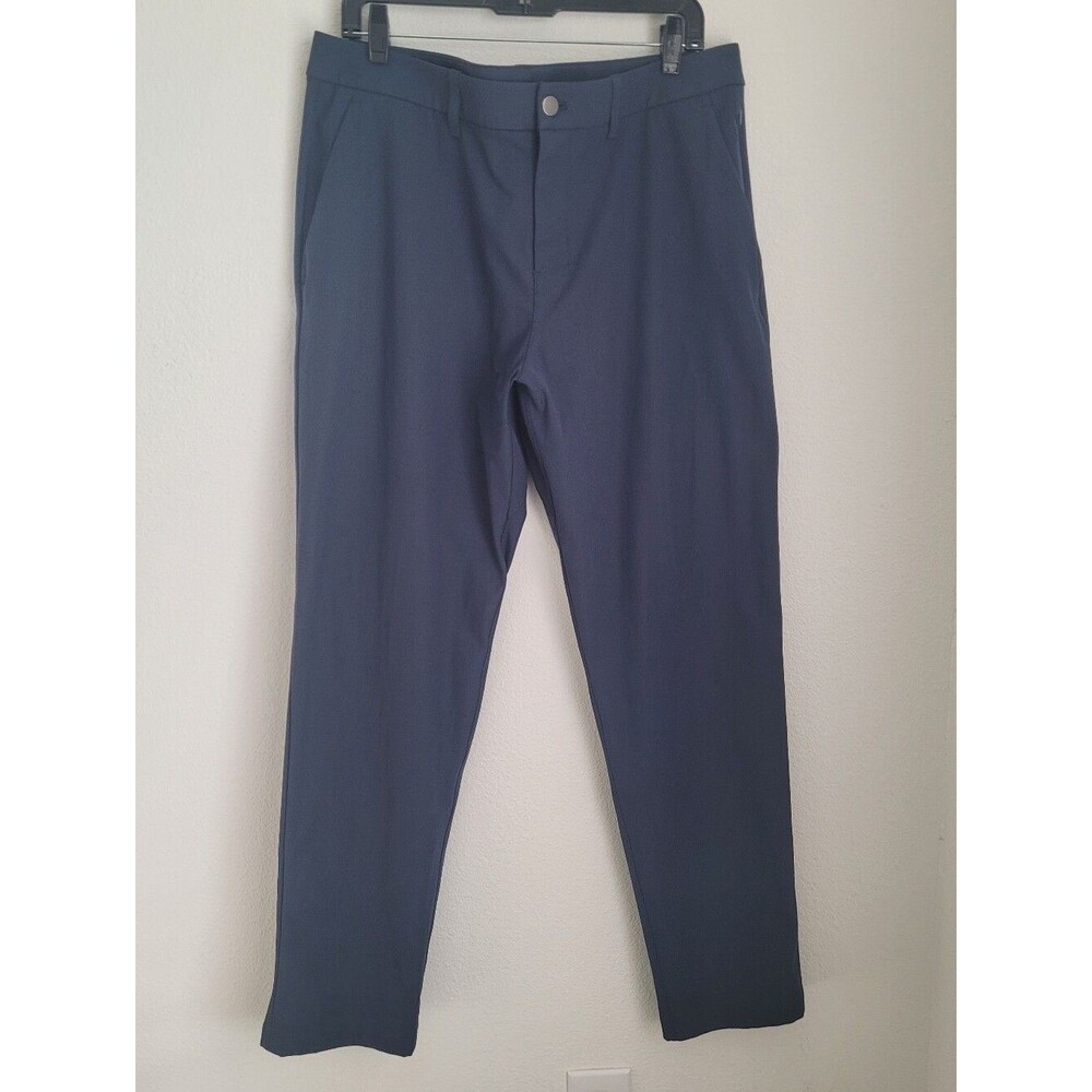 Lululemon Commission Slim Fit Pant 34" Navy Blue Men's Size 36 Golf Athleisure